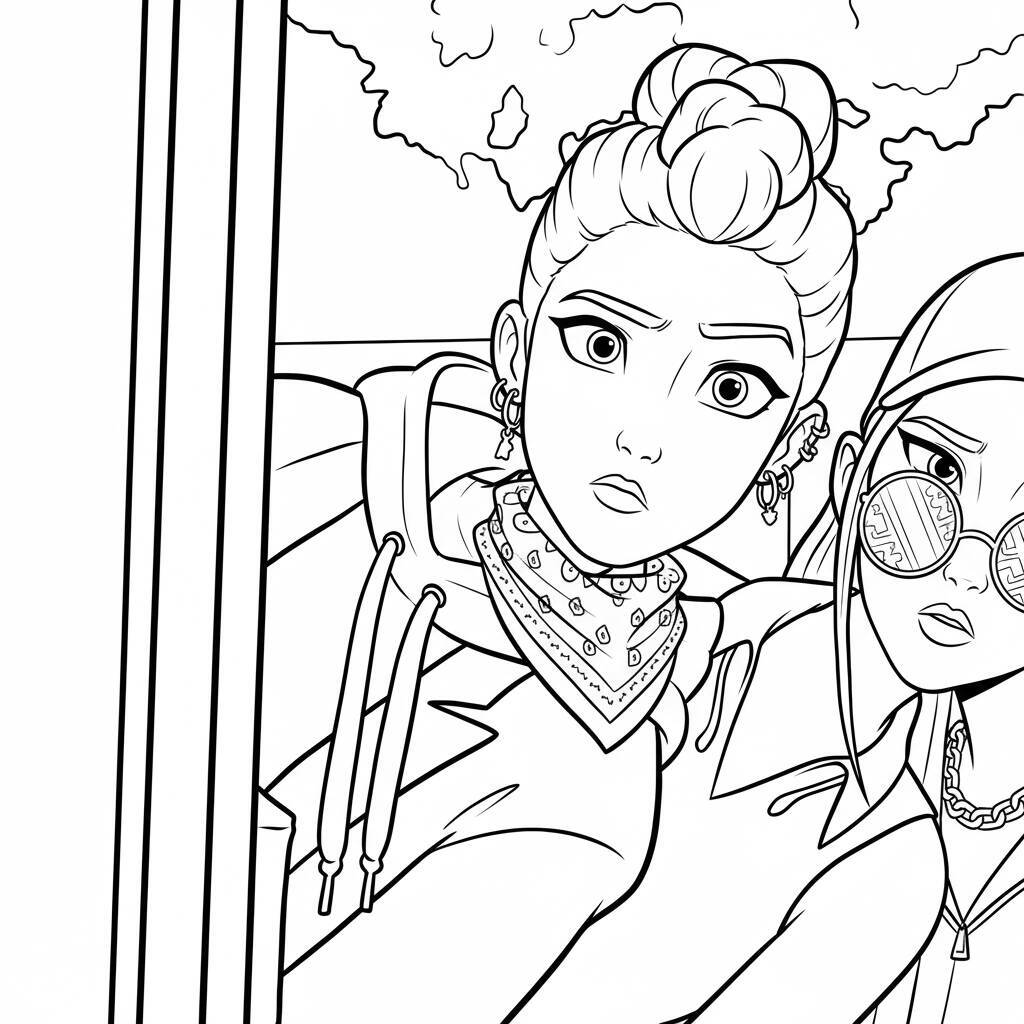 Desenhos da Rumi (Caçadoras de Demônios K-Pop) para Colorir para colorir