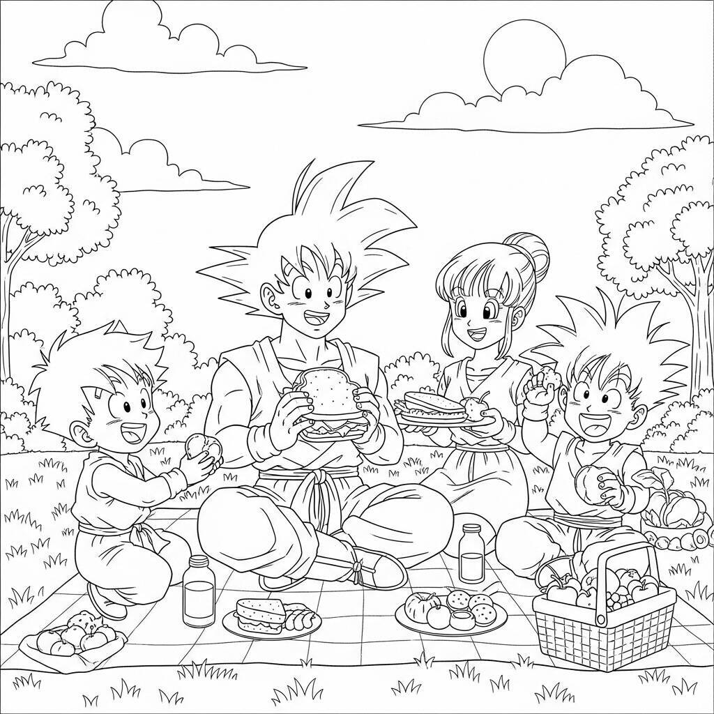 Desenhos do Goku Para Colorir