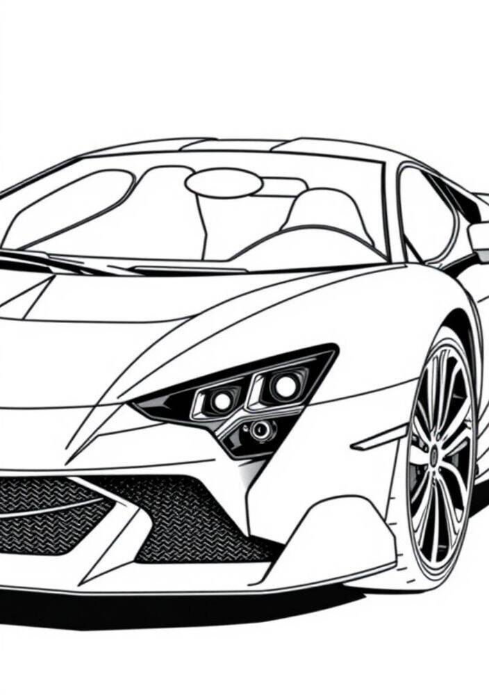 Desenho de uma Lamborghini Centenario em contornos para colorir