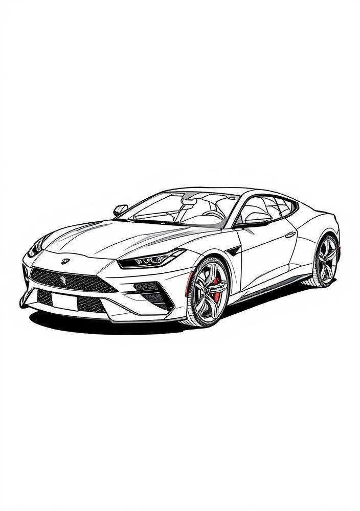 Desenho de uma Lamborghini Revuelto para colorir