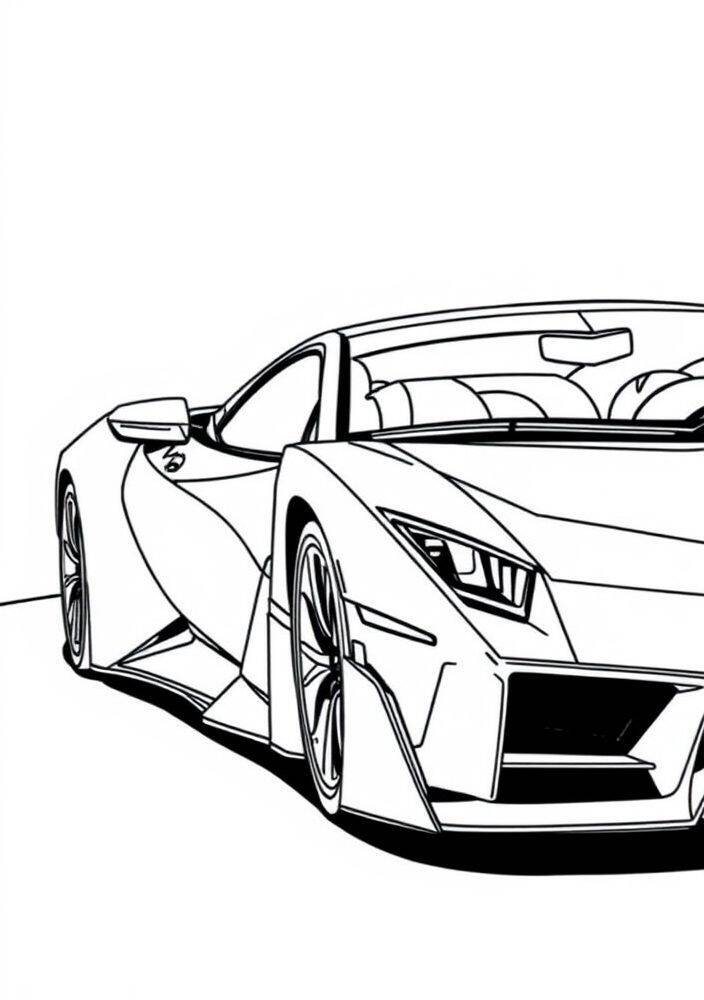 Desenho para colorir de uma Lamborghini Veneno