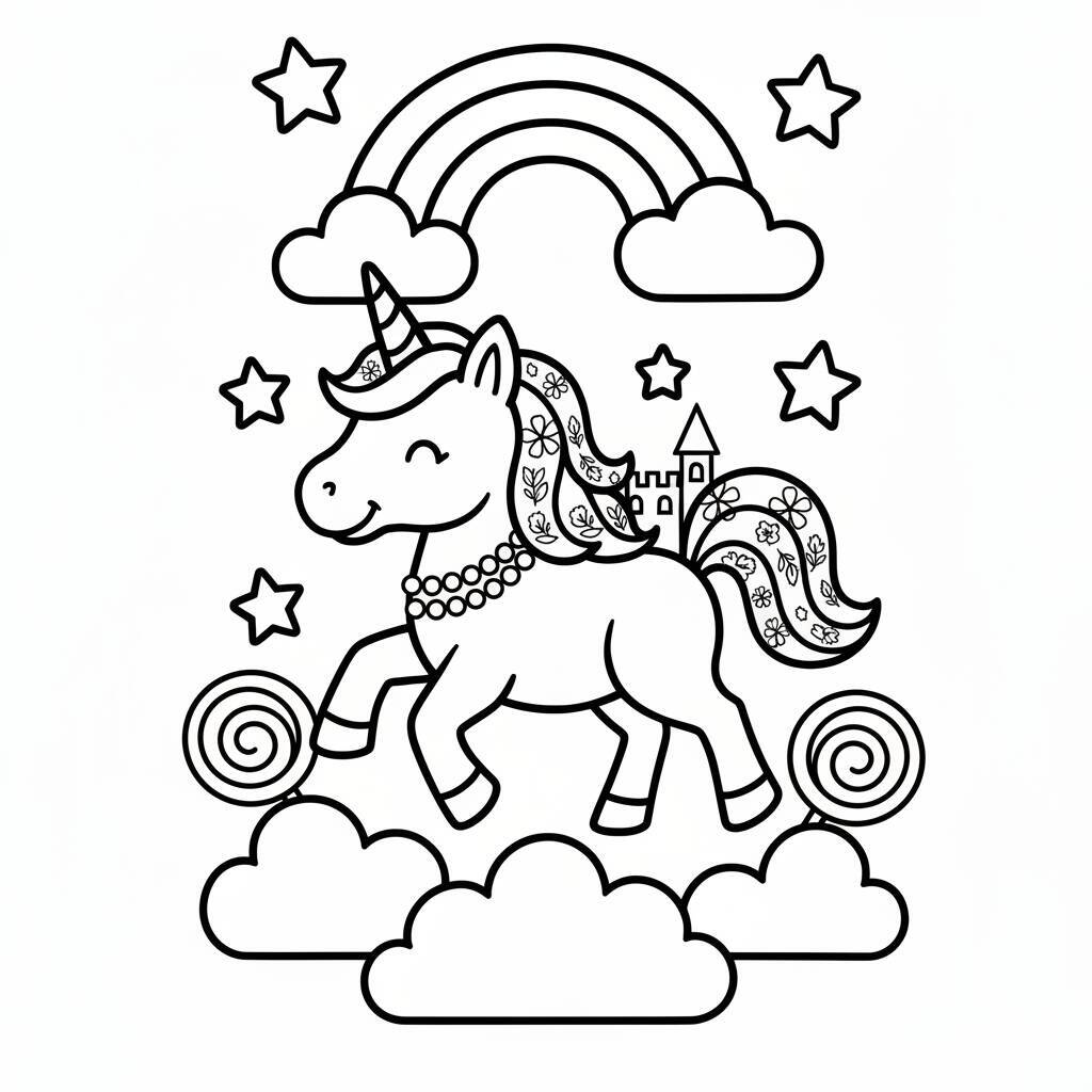 Desenhos de Unicórnios Para Colorir para colorir