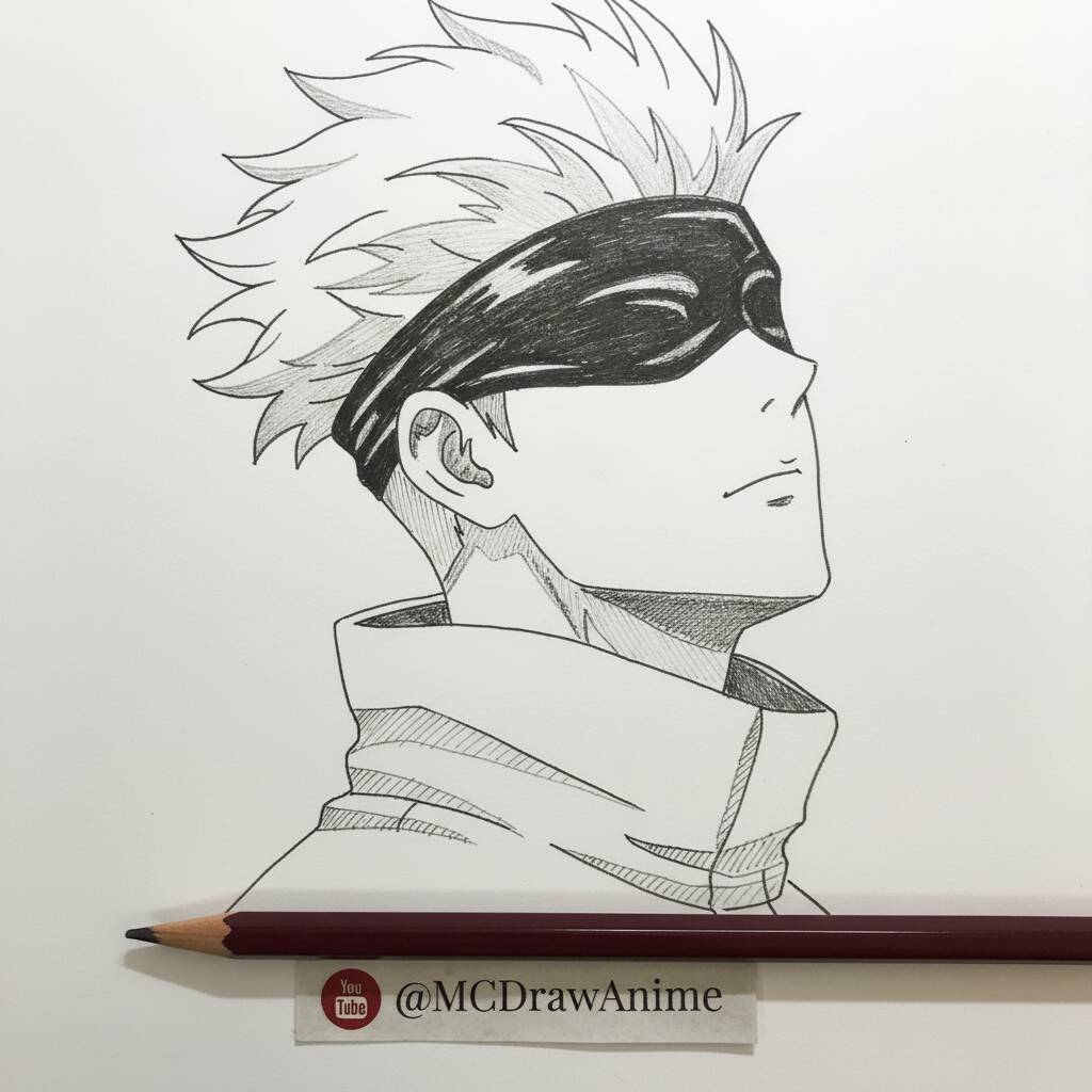Desenho de Kakashi Hatake, personagem de anime, para colorir.
