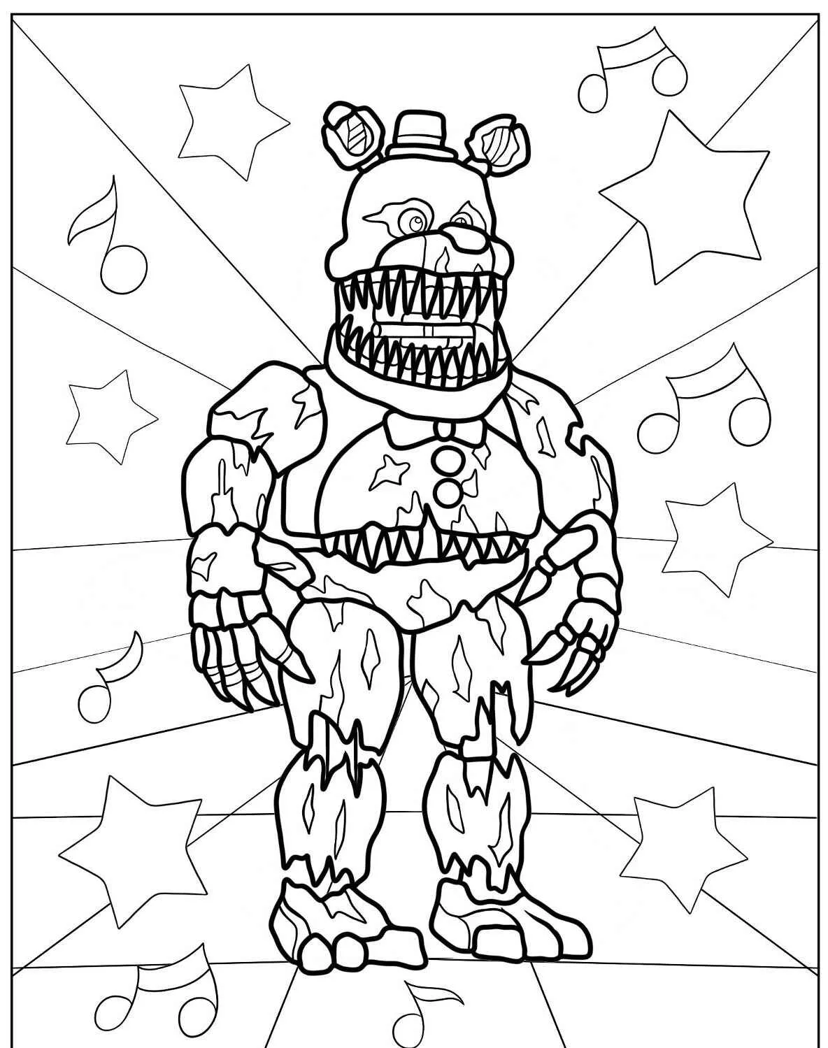 Desenho de Five Nights at Freddy's (FNAF) Para Colorir para colorir