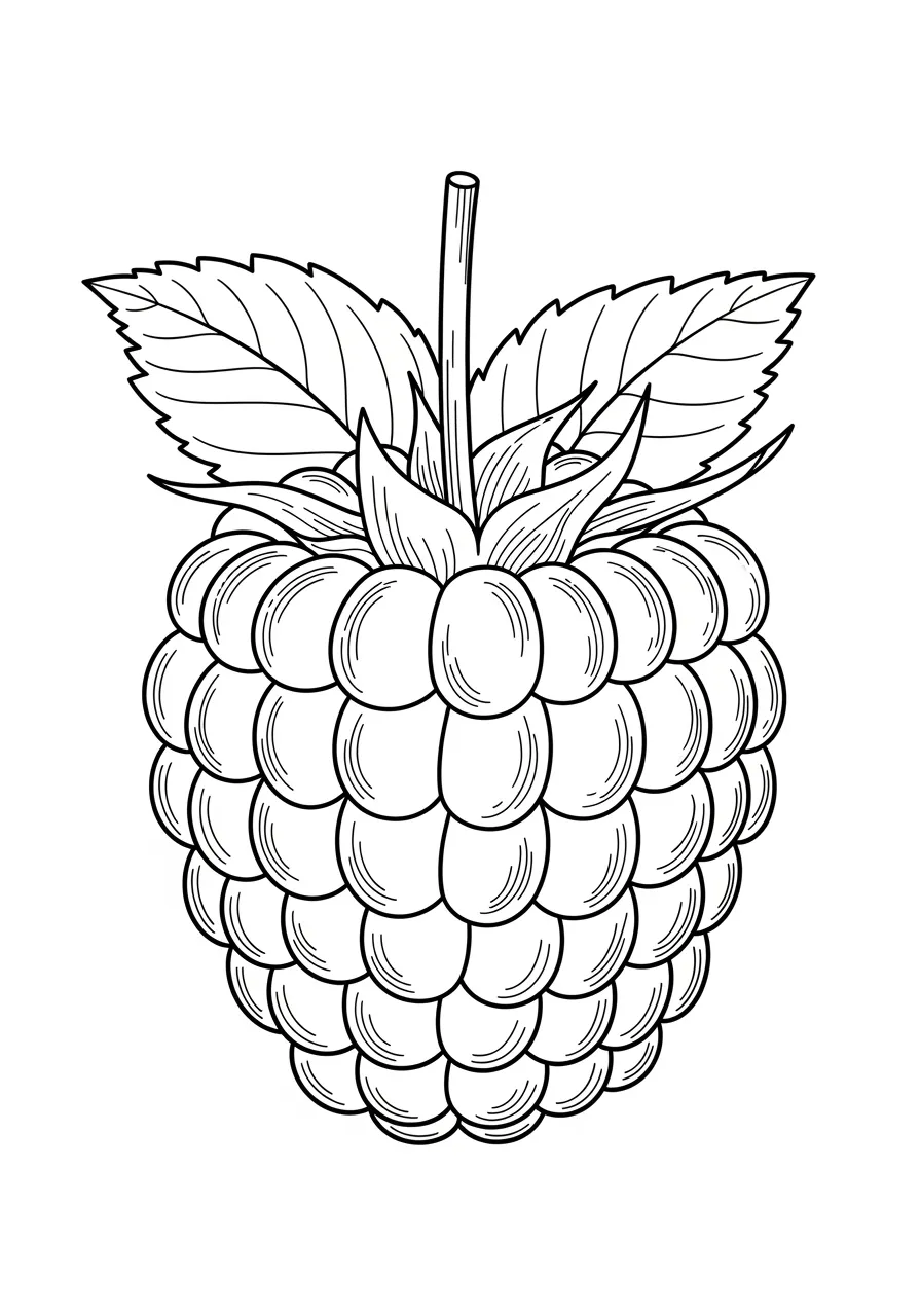 Desenho de uma amora para colorir
