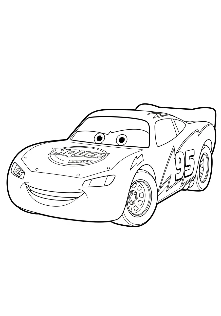 Imagem de Relâmpago McQueen sorrindo para colorir