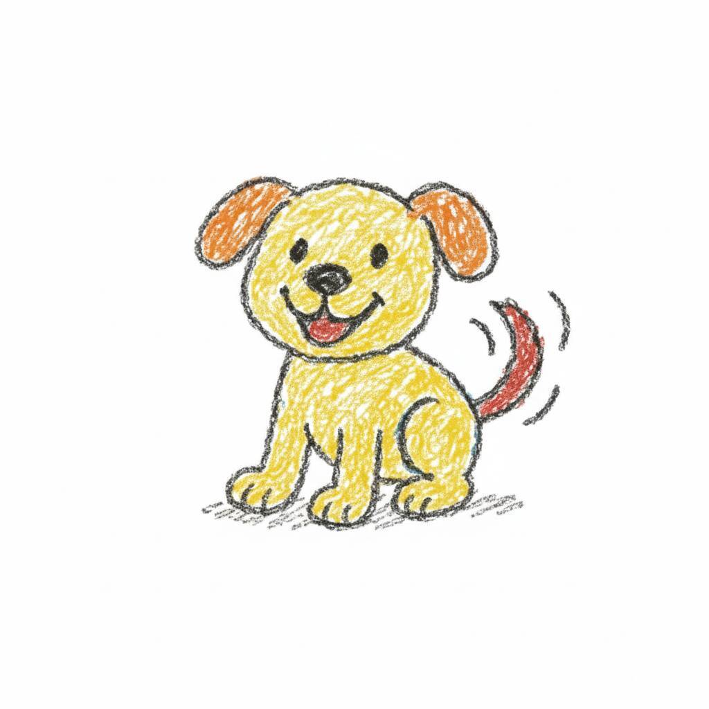 Desenho de um cachorrinho fofo para colorir