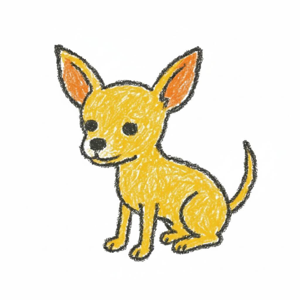 Desenho de um cachorrinho fofo em estilo colorido