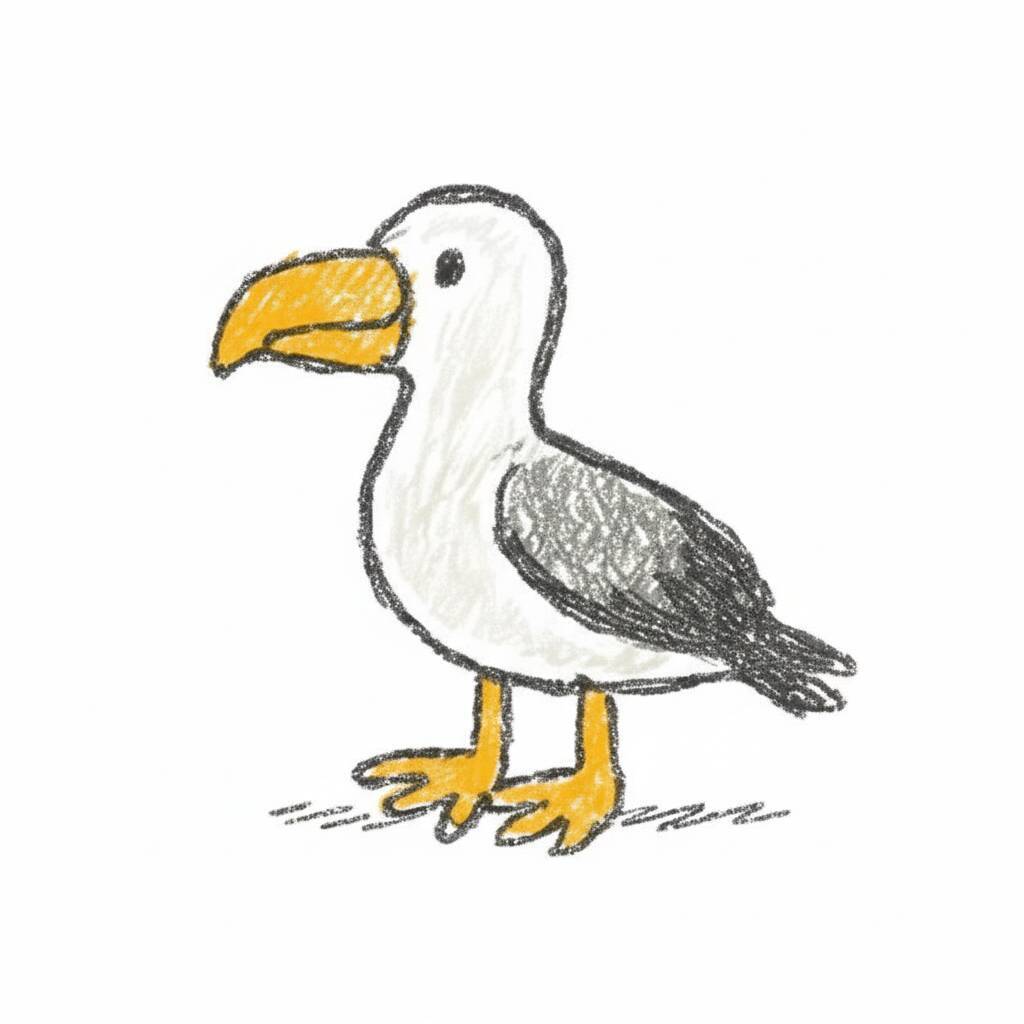 Desenho de um pinguim fofo para colorir